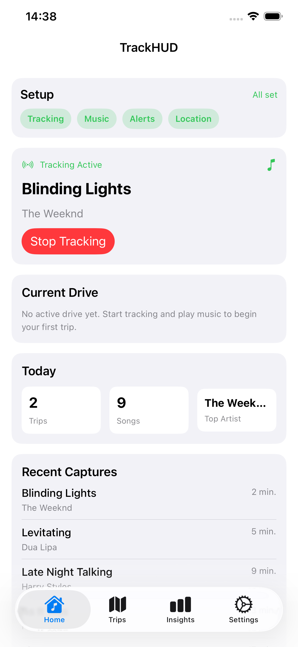 TrackHUD Home page